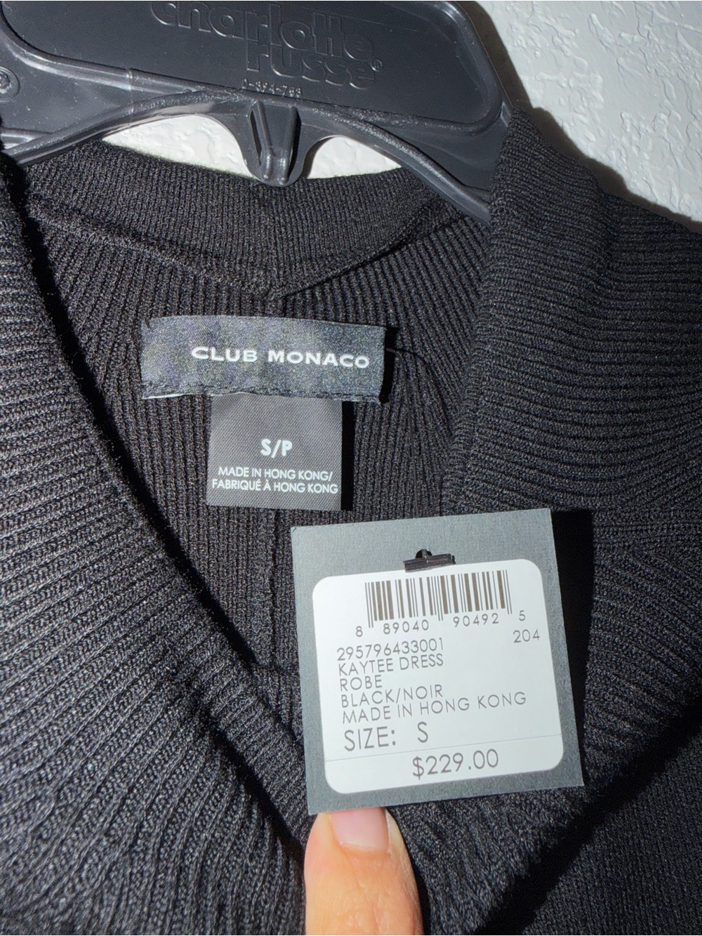 NWT Club Monaco Black Kaytee Sleeveless High-Neck Knit Dress - Picture 4 of 7